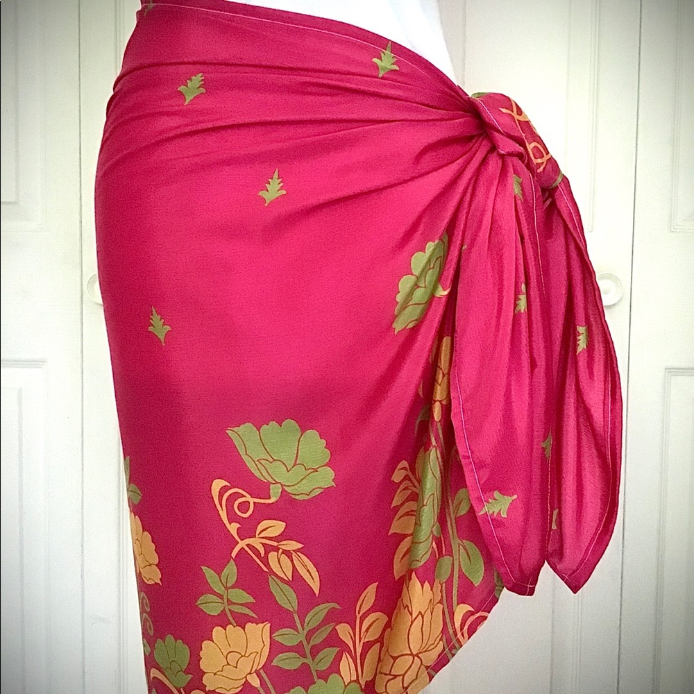 NWOT Handmade Sarong made from Vintage Sari Fabric